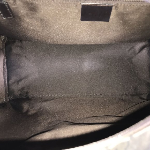 325174F V Gucci Shoulder Bag GG Boston Black Nylon - Picture 10 of 12